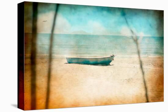 Rowing Boat on a Beach-Galyaivanova-Stretched Canvas