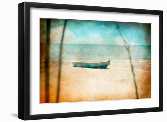 Rowing Boat on a Beach-Galyaivanova-Framed Photographic Print