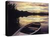 Rowing Boat on Hopfensee Lake at Sunset, Near Fussen, Allgau, Bavaria, Germany, Europe-Markus Lange-Stretched Canvas
