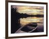 Rowing Boat on Hopfensee Lake at Sunset, Near Fussen, Allgau, Bavaria, Germany, Europe-Markus Lange-Framed Photographic Print