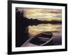 Rowing Boat on Hopfensee Lake at Sunset, Near Fussen, Allgau, Bavaria, Germany, Europe-Markus Lange-Framed Photographic Print