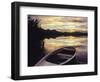 Rowing Boat on Hopfensee Lake at Sunset, Near Fussen, Allgau, Bavaria, Germany, Europe-Markus Lange-Framed Photographic Print