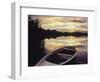 Rowing Boat on Hopfensee Lake at Sunset, Near Fussen, Allgau, Bavaria, Germany, Europe-Markus Lange-Framed Photographic Print