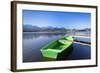 Rowing Boat on Lake Hopfensee, Allgau, Bavaria, Germany, Europe-Markus Lange-Framed Photographic Print