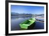Rowing Boat on Lake Hopfensee, Allgau, Bavaria, Germany, Europe-Markus Lange-Framed Photographic Print