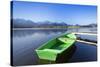 Rowing Boat on Lake Hopfensee, Allgau, Bavaria, Germany, Europe-Markus Lange-Stretched Canvas