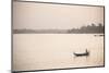 Rowing Boat on Taungthaman Lake at Sunrise, Myanmar (Burma)-Matthew Williams-Ellis-Mounted Photographic Print