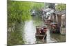 Rowing boat on the Grand Canal, Nanxun Ancient Town, Zhejiang Province, China-Keren Su-Mounted Photographic Print