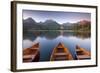 Rowing Boats and Mountains Beneath a Twilight Sky, Strbske Pleso Lake in the High Tatras, Slovakia-Adam Burton-Framed Photographic Print