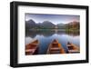 Rowing Boats and Mountains Beneath a Twilight Sky, Strbske Pleso Lake in the High Tatras, Slovakia-Adam Burton-Framed Photographic Print