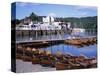 Rowing Boats and Pier, Bowness-On-Windermere, Lake District, Cumbria, England-David Hunter-Stretched Canvas