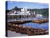 Rowing Boats and Pier, Bowness-On-Windermere, Lake District, Cumbria, England-David Hunter-Stretched Canvas