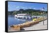 Rowing Boats at Titisee Lake, Titisee-Neustadt, Black Forest, Baden Wurttemberg, Germany, Europe-Markus Lange-Framed Stretched Canvas