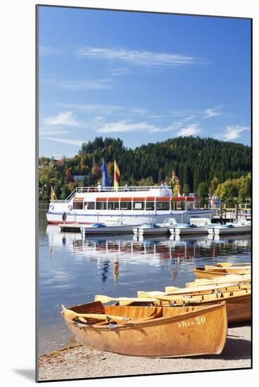 Rowing Boats at Titisee Lake, Titisee-Neustadt, Black Forest, Baden Wurttemberg, Germany, Europe-Markus Lange-Mounted Photographic Print