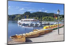 Rowing Boats at Titisee Lake, Titisee-Neustadt, Black Forest, Baden Wurttemberg, Germany, Europe-Markus Lange-Mounted Photographic Print