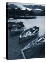 Rowing Boats, Derwent Water, Lake District, Cumbria, UK-Doug Pearson-Stretched Canvas