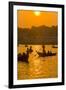 Rowing Boats in the Busy Harbor of Dhaka in the Setting Sun, Bangladesh, Asia-Michael Runkel-Framed Photographic Print