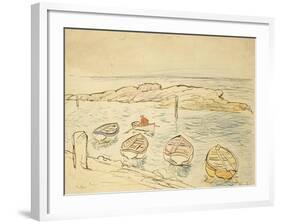 Rowing Boats, Largo-George Leslie Hunter-Framed Giclee Print