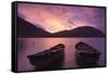 Rowing Boats on Crummock Water at Sunset-Markus Lange-Framed Stretched Canvas