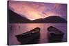 Rowing Boats on Crummock Water at Sunset-Markus Lange-Stretched Canvas