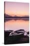 Rowing Boats on Hopfensee Lake at Sunset-Markus-Stretched Canvas