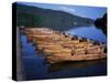 Rowing Boats on Lake, Bowness-On-Windermere, Lake District, Cumbria, England, United Kingdom-David Hunter-Stretched Canvas