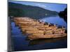 Rowing Boats on Lake, Bowness-On-Windermere, Lake District, Cumbria, England, United Kingdom-David Hunter-Mounted Photographic Print