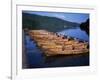 Rowing Boats on Lake, Bowness-On-Windermere, Lake District, Cumbria, England, United Kingdom-David Hunter-Framed Photographic Print