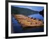 Rowing Boats on Lake, Bowness-On-Windermere, Lake District, Cumbria, England, United Kingdom-David Hunter-Framed Photographic Print