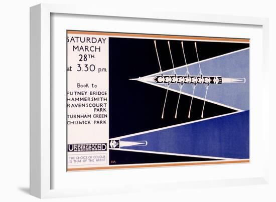 Rowing Competition Poster, London, England-null-Framed Art Print