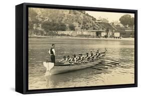 Rowing Crew at Practice-null-Framed Stretched Canvas