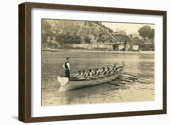 Rowing Crew at Practice-null-Framed Art Print