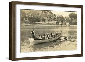 Rowing Crew at Practice-null-Framed Art Print