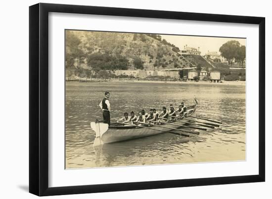 Rowing Crew at Practice-null-Framed Art Print