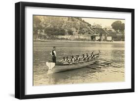 Rowing Crew at Practice-null-Framed Art Print