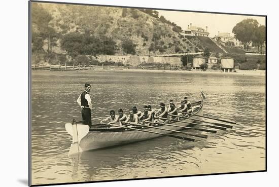 Rowing Crew at Practice-null-Mounted Art Print