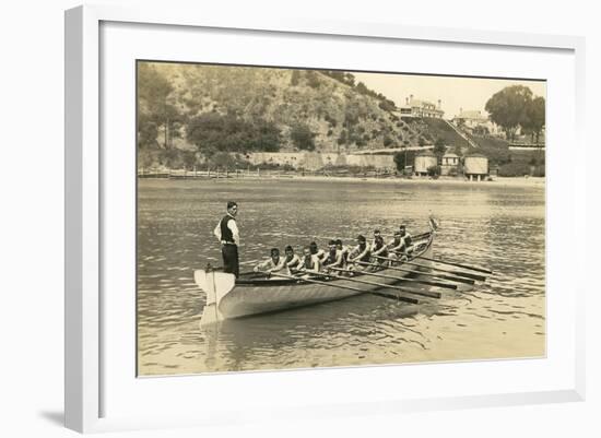 Rowing Crew at Practice-null-Framed Art Print