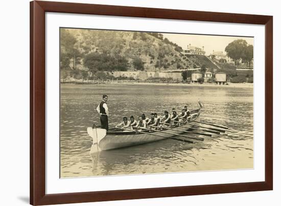 Rowing Crew at Practice-null-Framed Premium Giclee Print