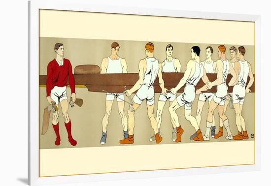 Rowing Crew Carrying Scull-null-Framed Art Print