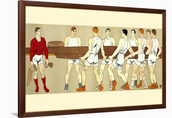 Rowing Crew Carrying Scull-null-Framed Art Print