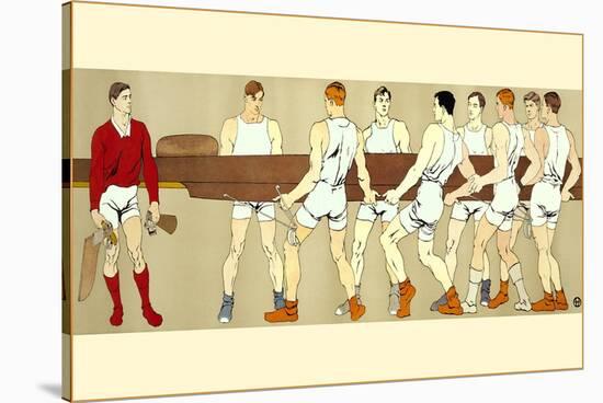 Rowing Crew Carrying Scull-null-Stretched Canvas