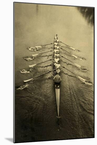 Rowing Crew-null-Mounted Art Print