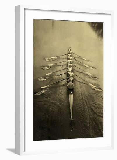 Rowing Crew-null-Framed Art Print