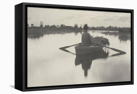 Rowing Home the Schoof-Stuff (Peat Returned by Boat)-Peter Henry Emerson-Framed Stretched Canvas