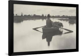 Rowing Home the Schoof-Stuff (Peat Returned by Boat)-Peter Henry Emerson-Framed Giclee Print