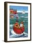 Rowing in Luxury-Peter Adderley-Framed Art Print