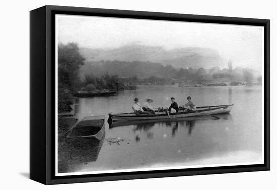 Rowing on a Lake, C1900-1919-null-Framed Stretched Canvas