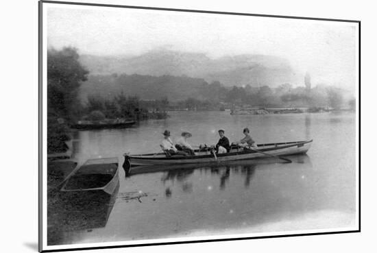 Rowing on a Lake, C1900-1919-null-Mounted Giclee Print