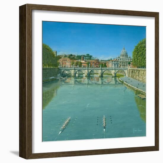 Rowing on the Tiber Rome-Richard Harpum-Framed Art Print