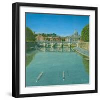 Rowing on the Tiber Rome-Richard Harpum-Framed Art Print